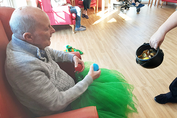 St Patrick's Day target games at Woodstock Residential Care Home