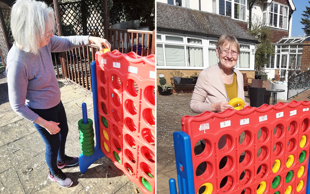 Giant Connect 4 at Woodstock Residential Care Home