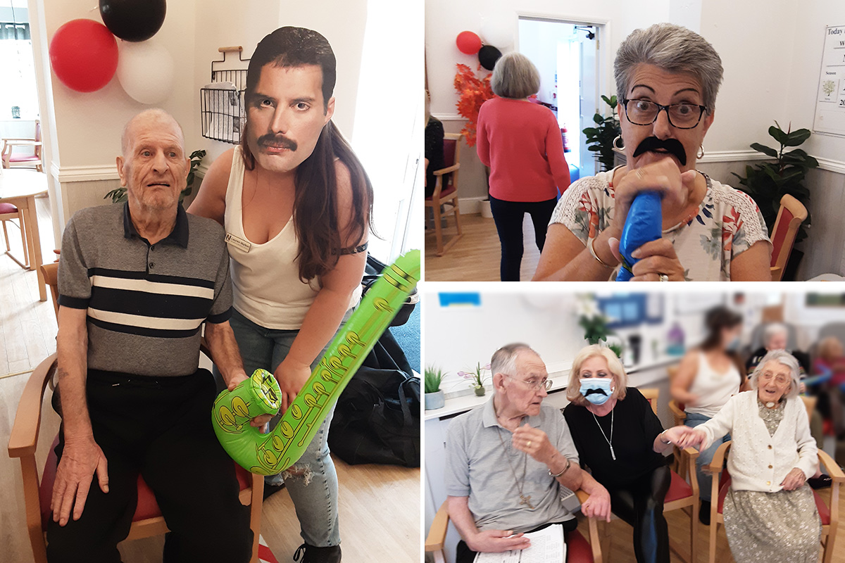 Woodstock Residential Care Home residents celebrating the 1970s with Queen music