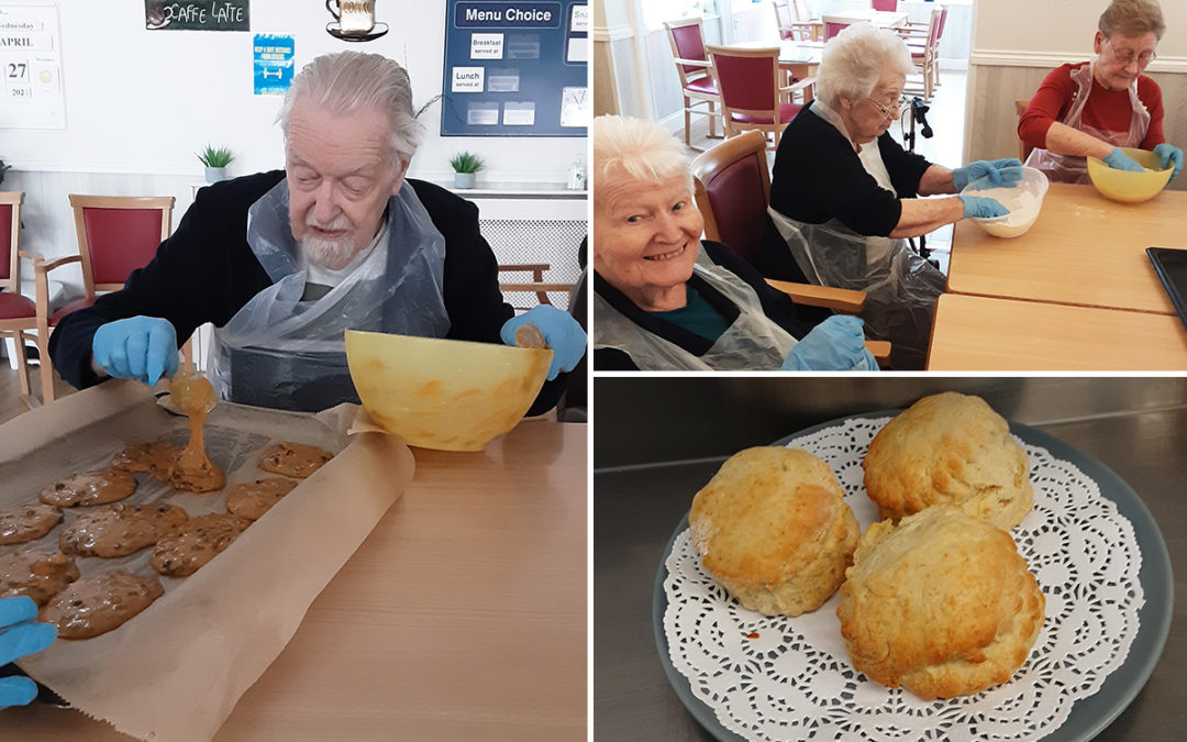Fundraising cookies and scones at Woodstock Residential Care Home