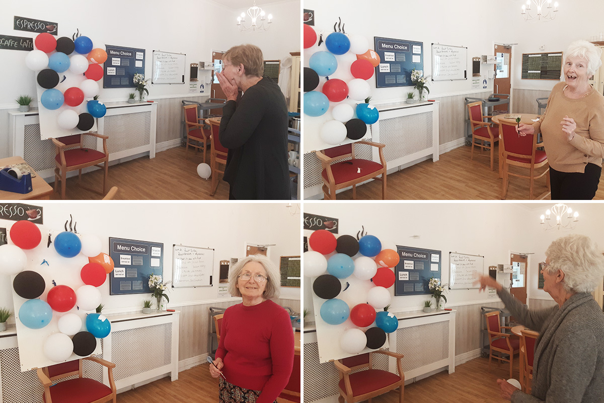 Balloon darts at Woodstock Residential Care Home 