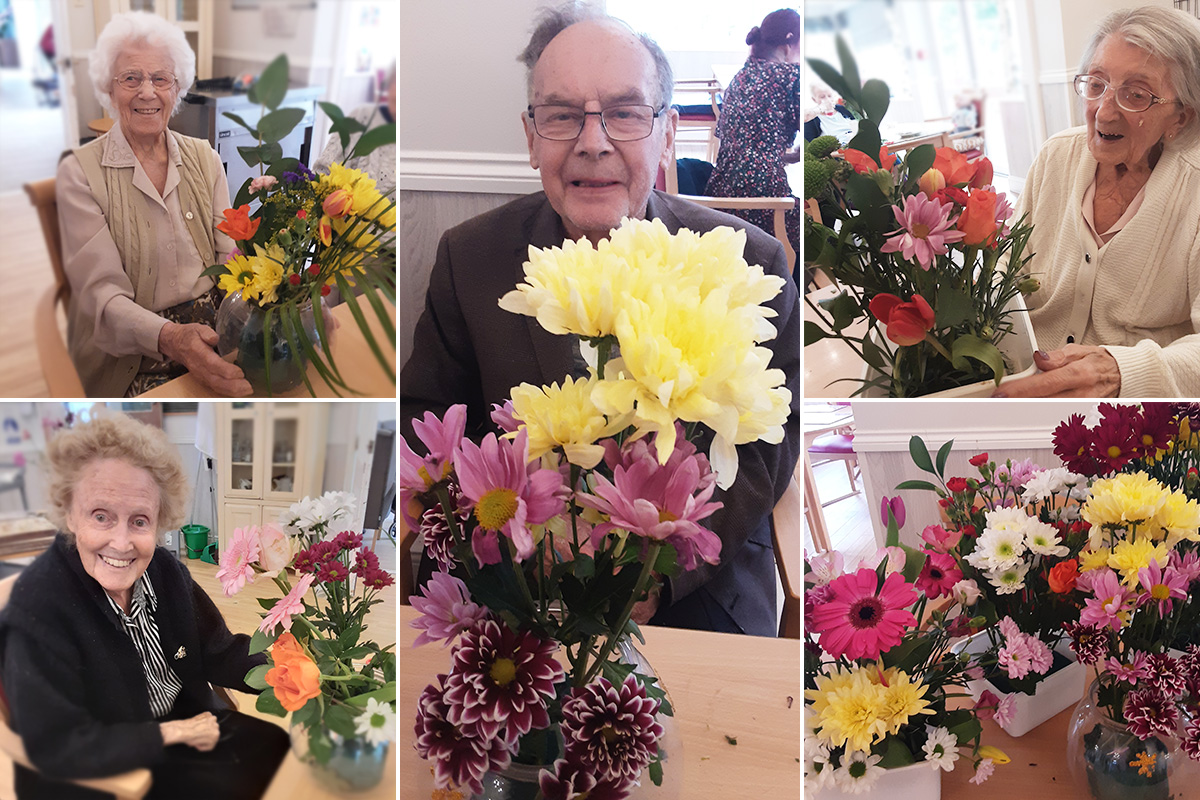 Beautiful bouquets at Woodstock Residential Care Home