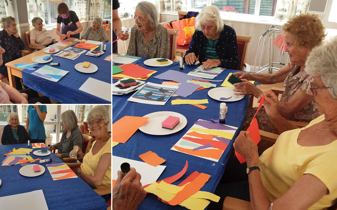 Creative Minds arts and crafts session at Woodstock Residential Care Home