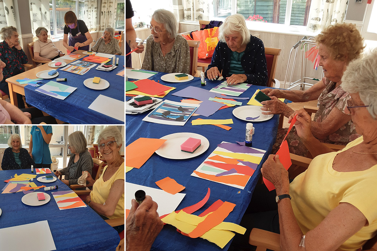 Creative Minds arts and crafts session at Woodstock Residential Care Home