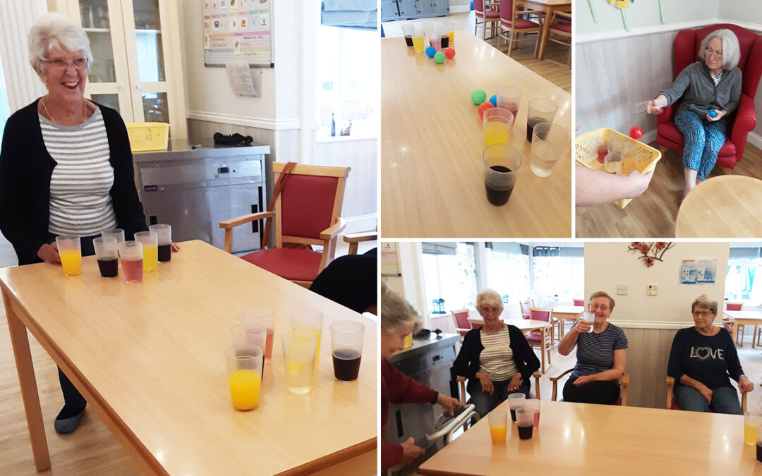 Drinks game and chocolate tasting at Woodstock Residential Care Home