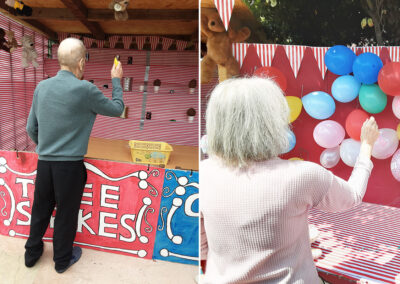 Woodstock Residential Care Home residents playing funfair games