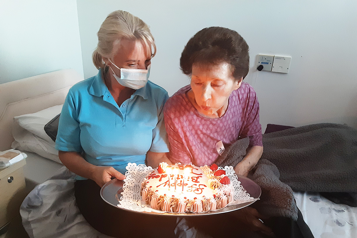 Birthday wishes for Jenny at Woodstock Residential Care Home