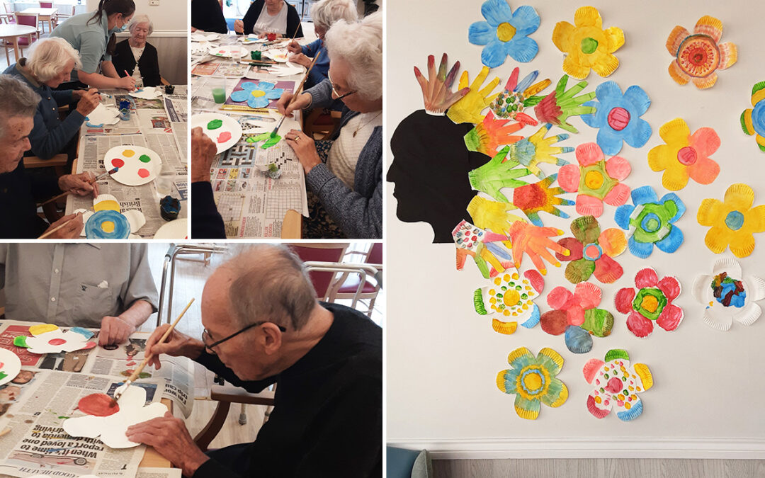 Woodstock Residential Care Home residents create wall display for Alzheimers Day