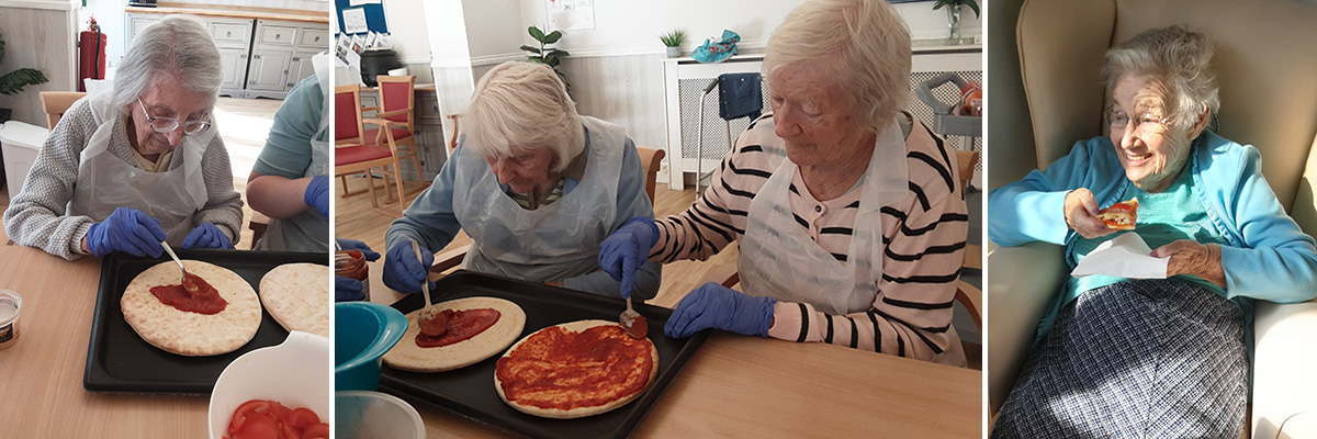 Delicious homemade pizzas at Woodstock Residential Care Home