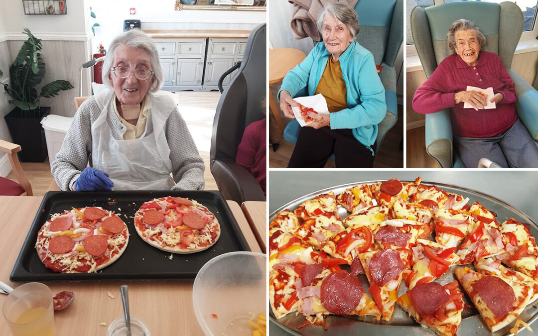 Kitchen Club pizza making at Woodstock Residential Care Home