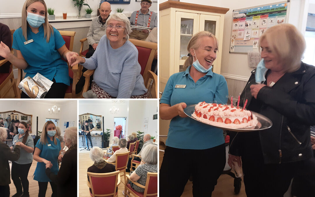 Birthday celebrations for Manager Roz at Woodstock Residential Care Home