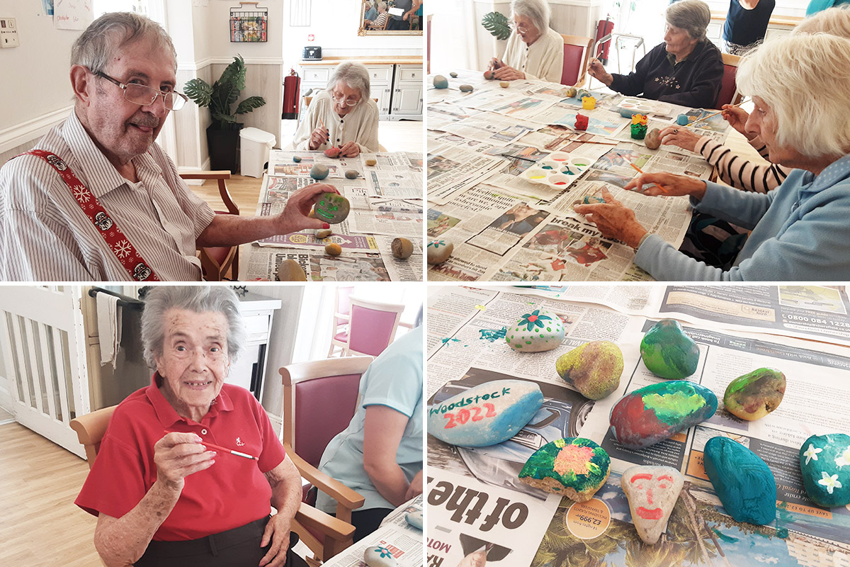 Stone painting at Woodstock Residential Care Home