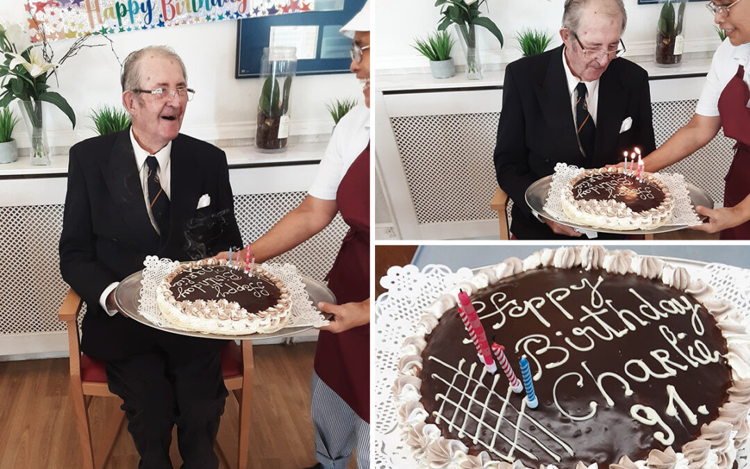 Happy birthday to Charles at Woodstock Residential Care Home