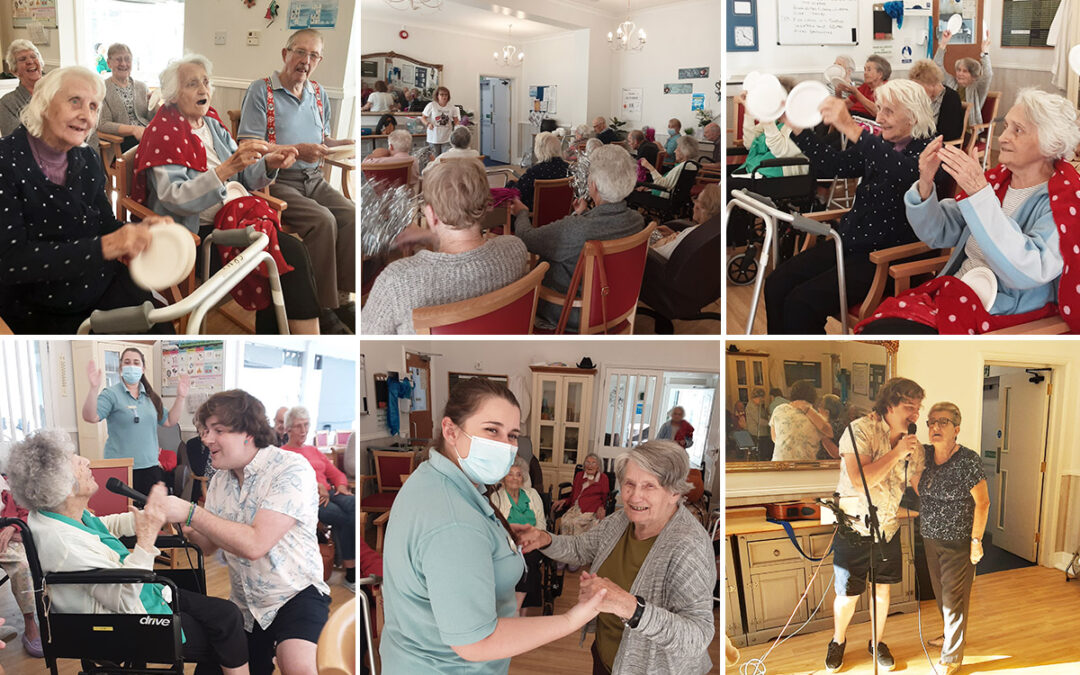 Seated exercises and a musical afternoon at Woodstock Residential Care Home