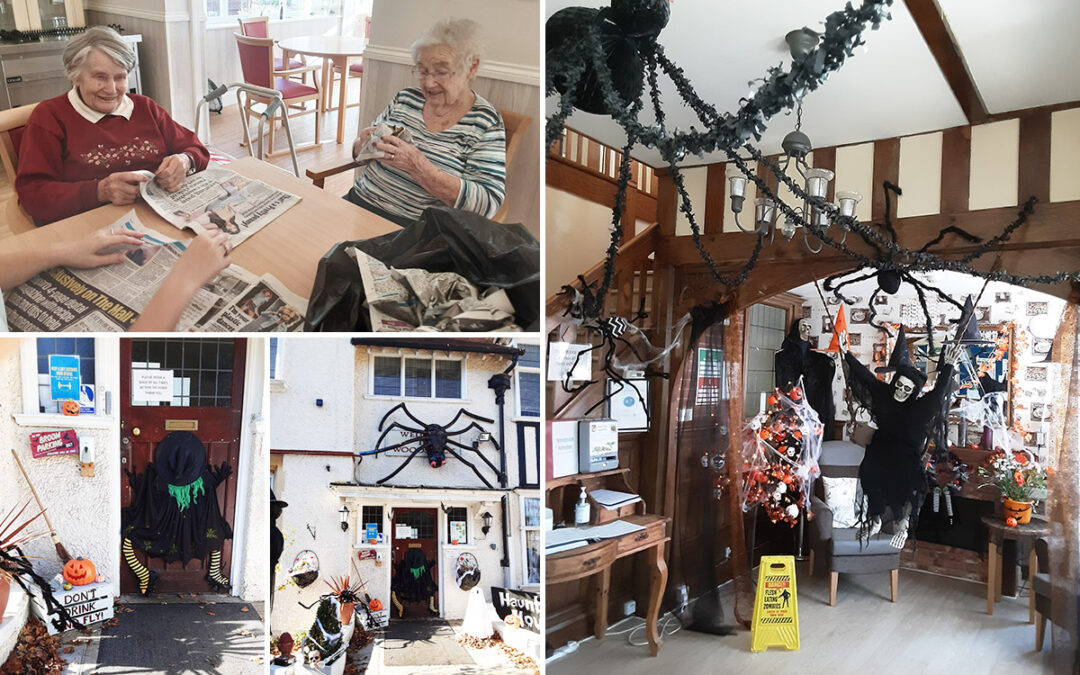 Spooky decorations at Woodstock Residential Care Home