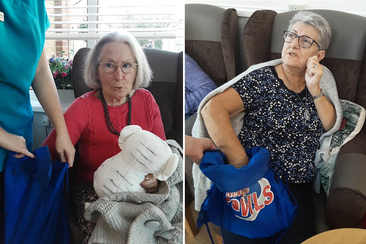 Woodstock Residential Care Home residents enjoy 'What's in the Bag?' game