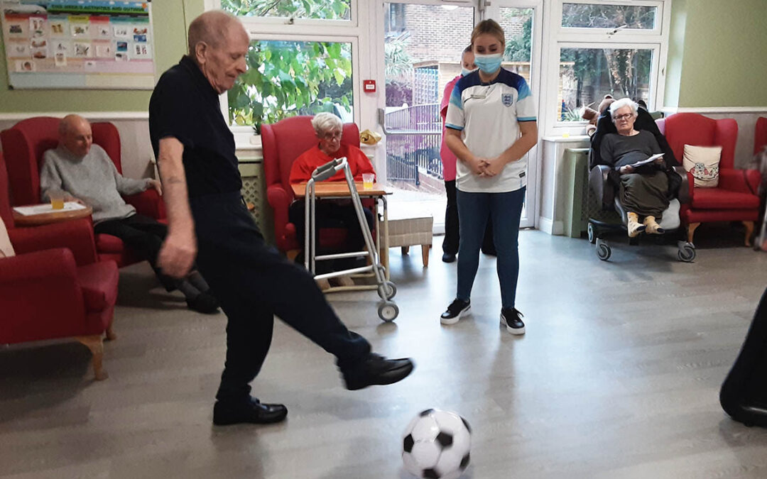 Word Cup football fun at Woodstock Residential Care Home