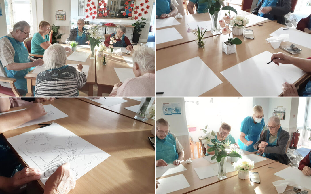 Resident run art class at Woodstock Residential Care Home