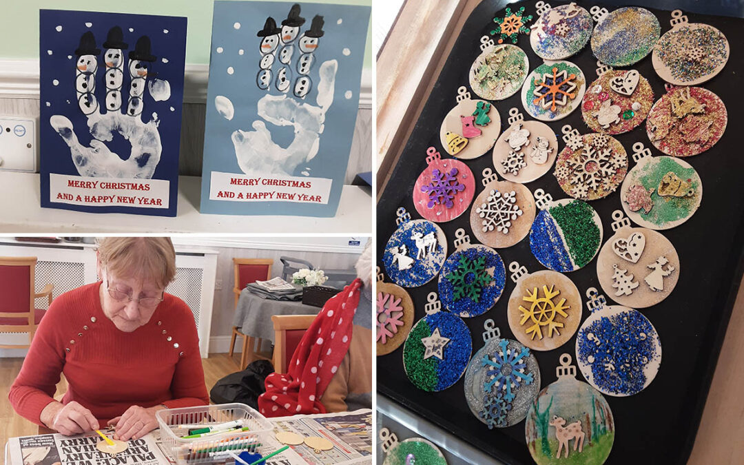 Christmas crafts at Woodstock Residential Care Home