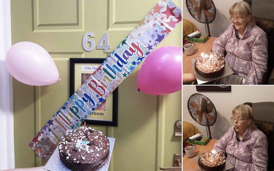 Birthday Celebrations for Cilla at Woodstock Residential Care Home