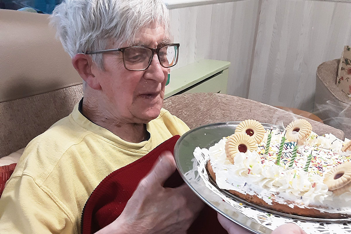 Happy birthday to Ben at Woodstock Residential Care Home