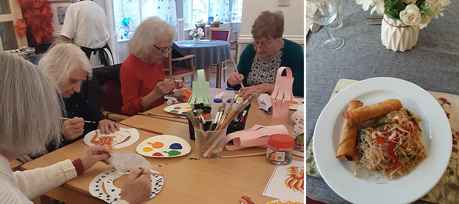 Chinese New Year creativity and food at Woodstock Residential Care Home