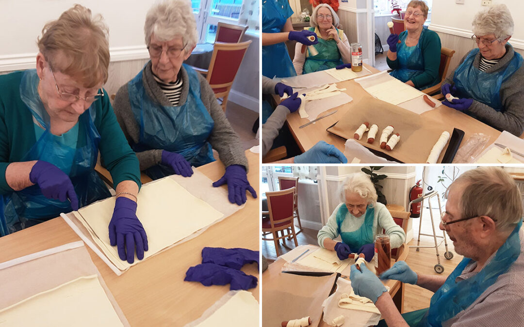 Cooking Club sausage rolls at Woodstock Residential Care Home
