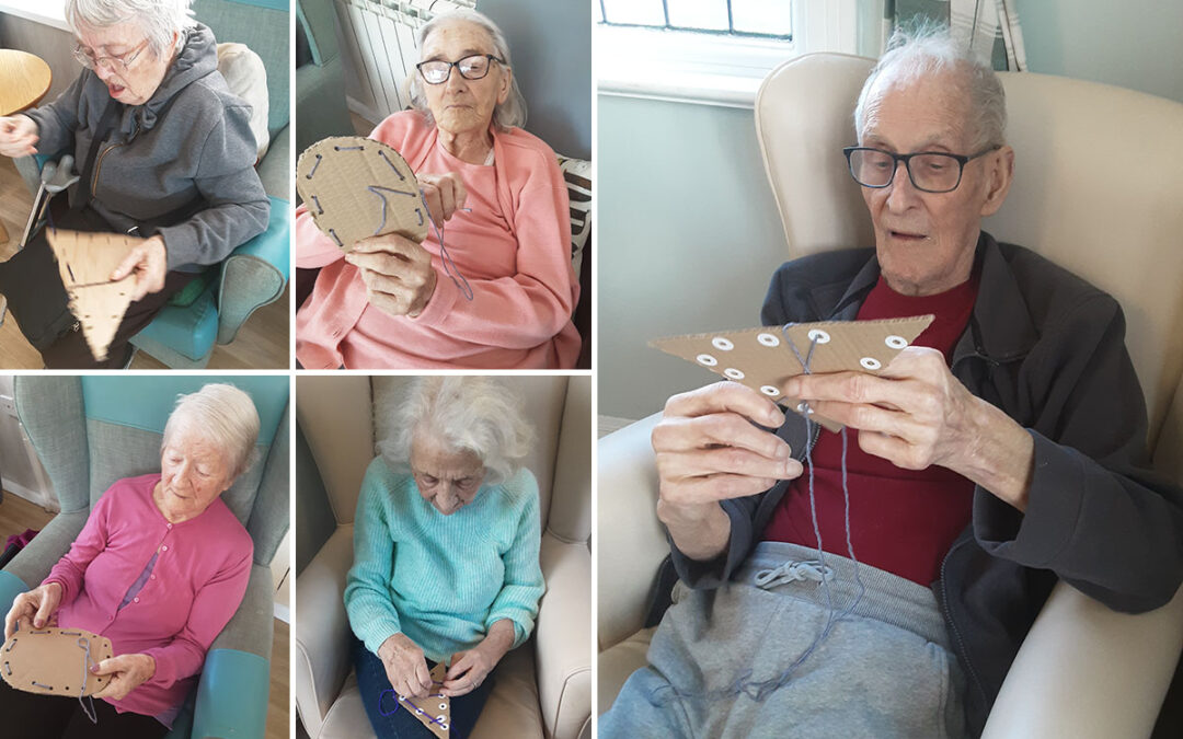 Woodstock Residential Care Home residents test their sewing skills