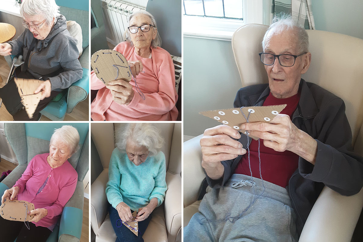 Woodstock Residential Care Home residents test their sewing skills