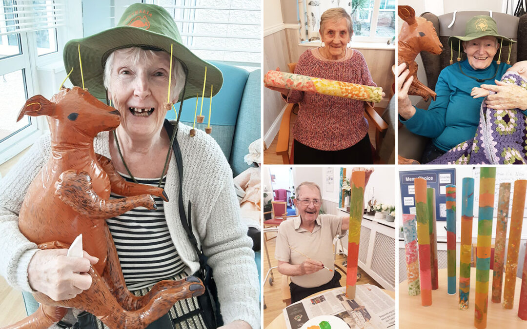 Australia Day fancy dress and rain sticks at Woodstock Residential Care Home