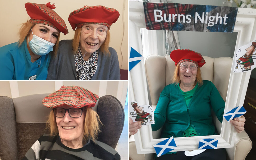 Burns Night activities at Woodstock Residential Care Home