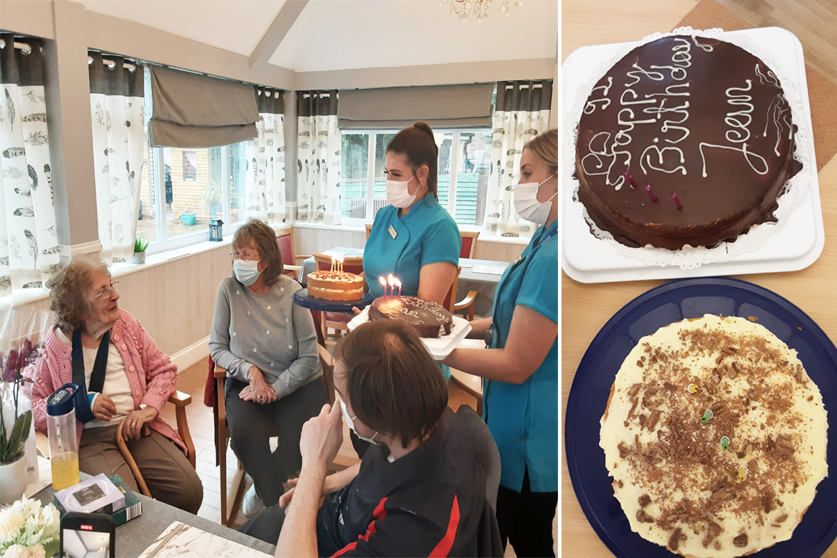 Birthday wishes for Jean at Woodstock Residential Care Home