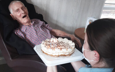 Happy birthday to Ken at Woodstock Residential Care Home