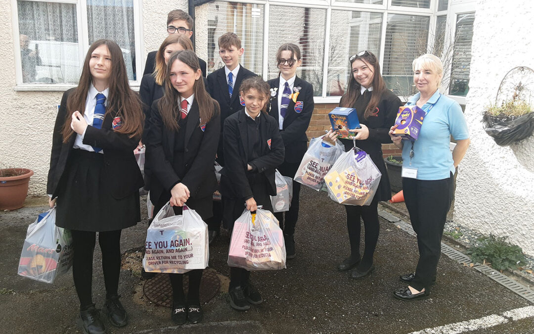 Woodstock Residential Care Home residents receive Easter surprise from Oasis Academy students