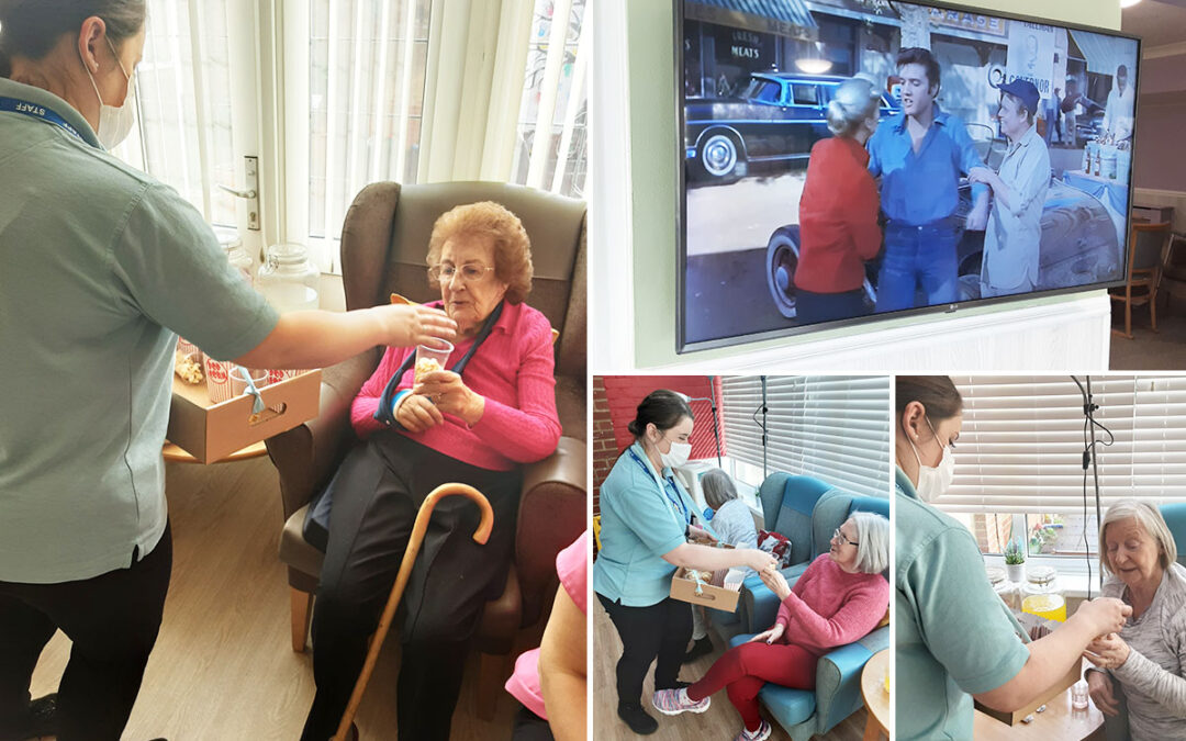 Woodstock Residential Care Home residents celebrate Popcorn Lovers Day