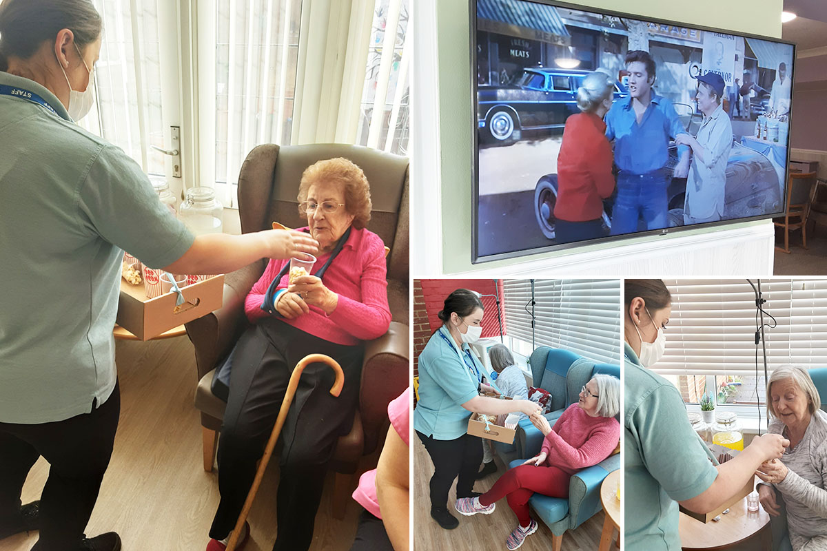 Woodstock Residential Care Home residents celebrate Popcorn Lovers Day
