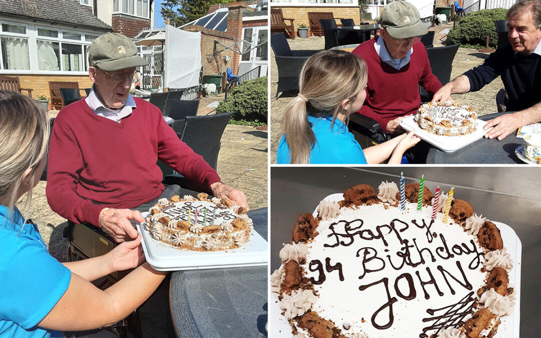 Happy birthday to John at Woodstock Residential Care Home