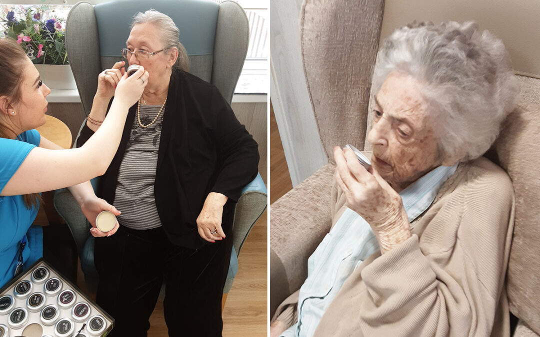 Sensory smell game at Woodstock Residential Care Home