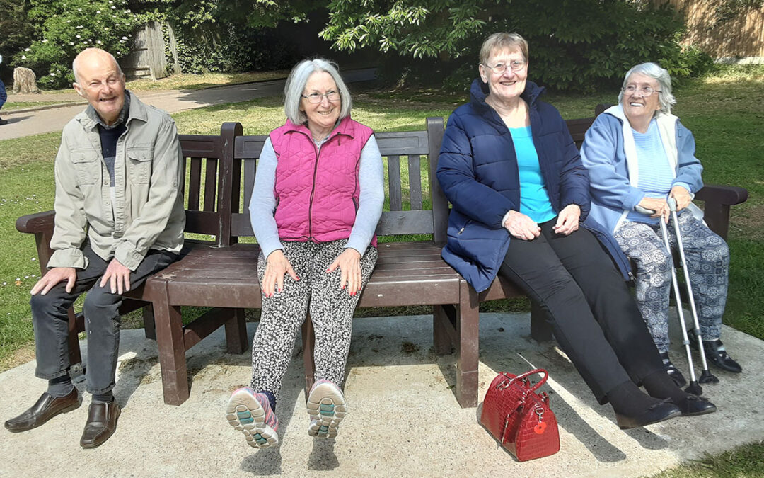 Woodstock Residential Care Home residents take a walk to the park