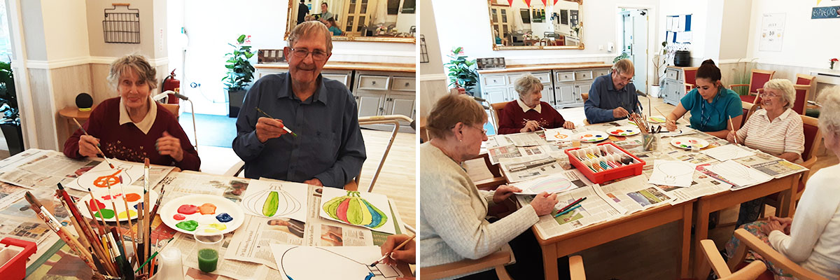 Creative session at Woodstock Residential Care Home