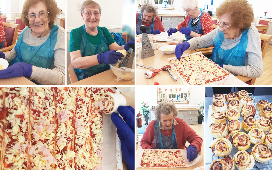 Woodstock Residential Care Home residents make puff pastry pizza rolls
