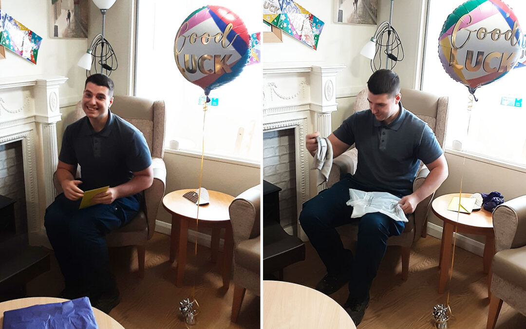A fond farewell to Keiran at Woodstock Residential Care Home