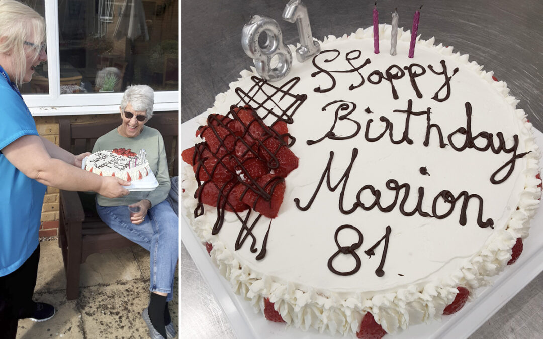 Happy birthday Marion at Woodstock Residential Care Home
