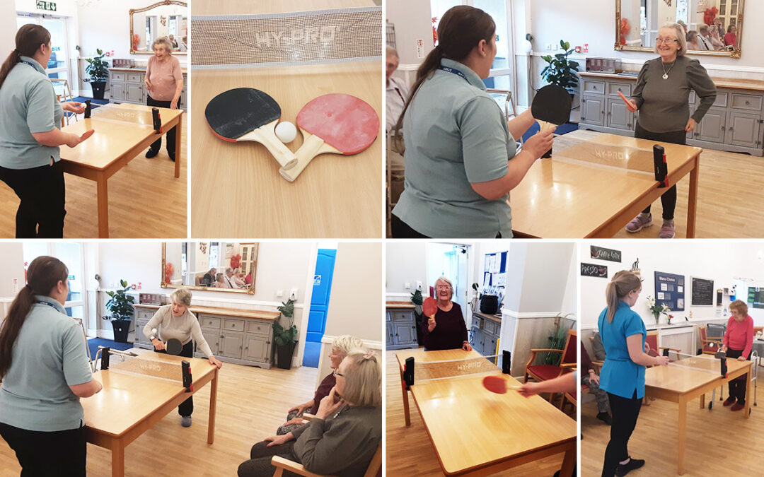 Table tennis tournament at Woodstock Residential Care Home