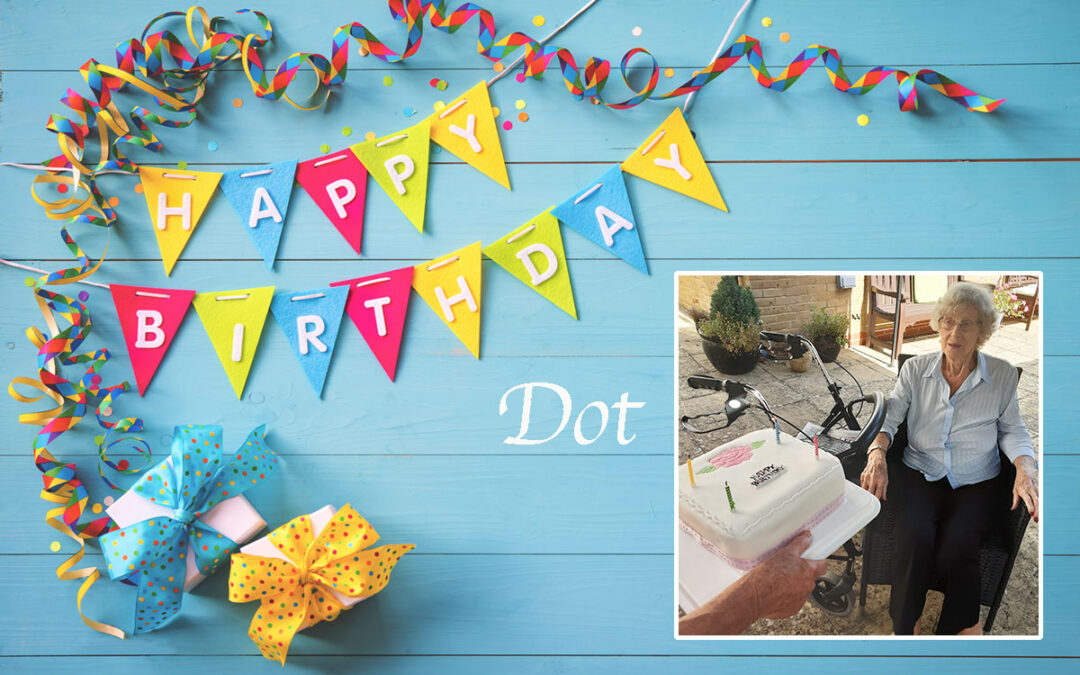 Birthday celebrations for Dot at Woodstock Residential Care Home
