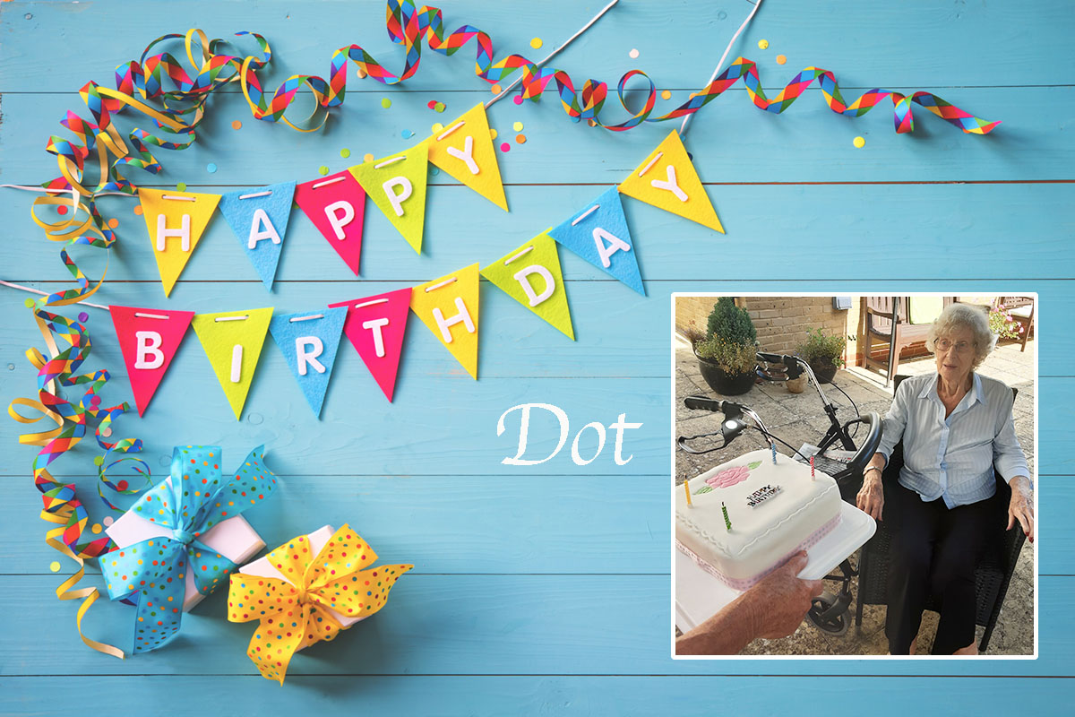Birthday celebrations for Dot at Woodstock Residential Care Home