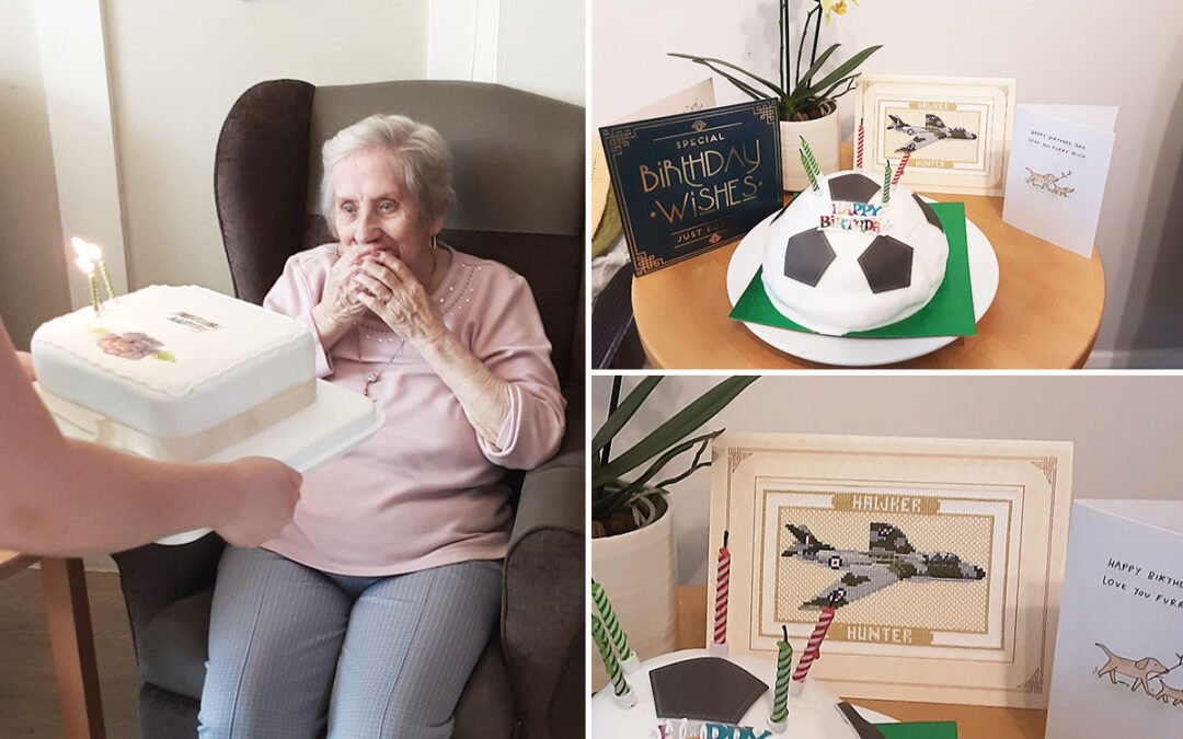 Birthday wishes for Gracie and Peter at Woodstock Residential Care Home