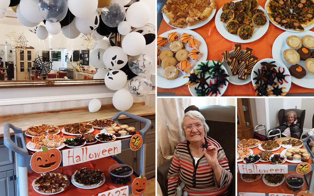 Halloween treats trolley at Woodstock Residential Care Home