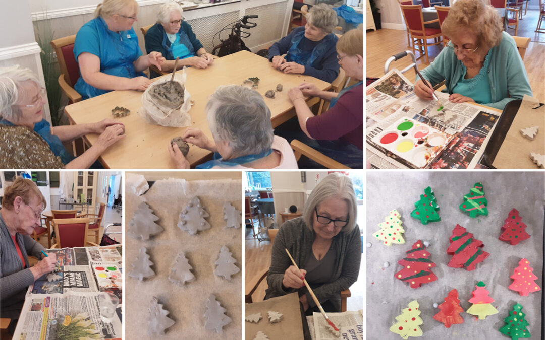 Tree ornament crafts at Woodstock Residential Care Home