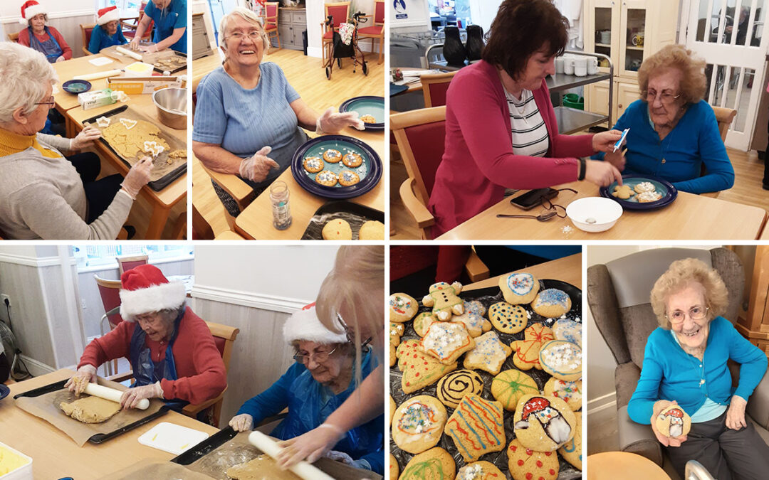 Cooking Club Christmas biscuits at Woodstock Residential Care Home